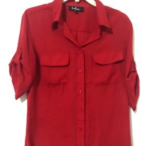 Lulus Red Blouse